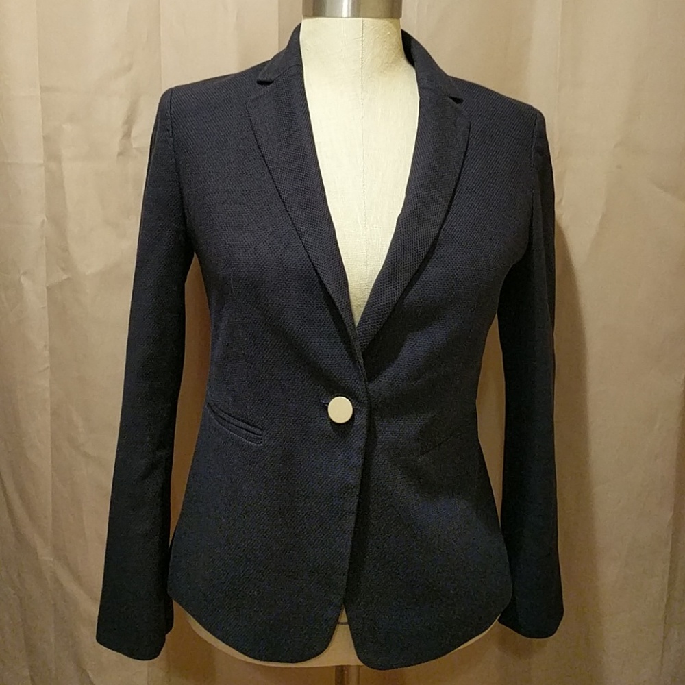 Ann Taylor Navy Blue Blazer Size 0